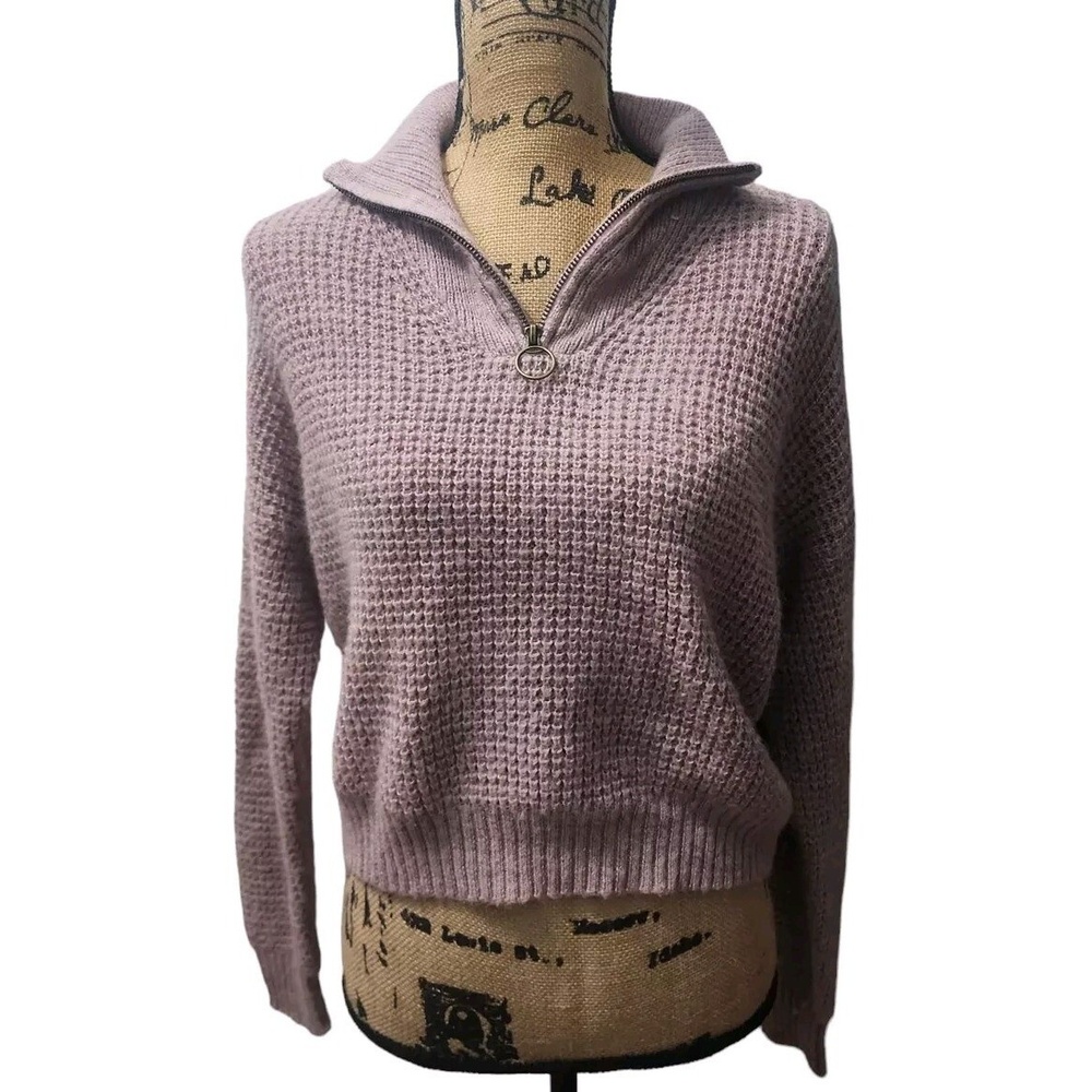 American Eagle Outfitters‎ Womens Size S Sweater Purple Quarter Zip Knit